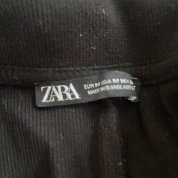 ZARA BLACK COLLARED V-NECK TENNIS MINI DRESS - Picture 5 of 5